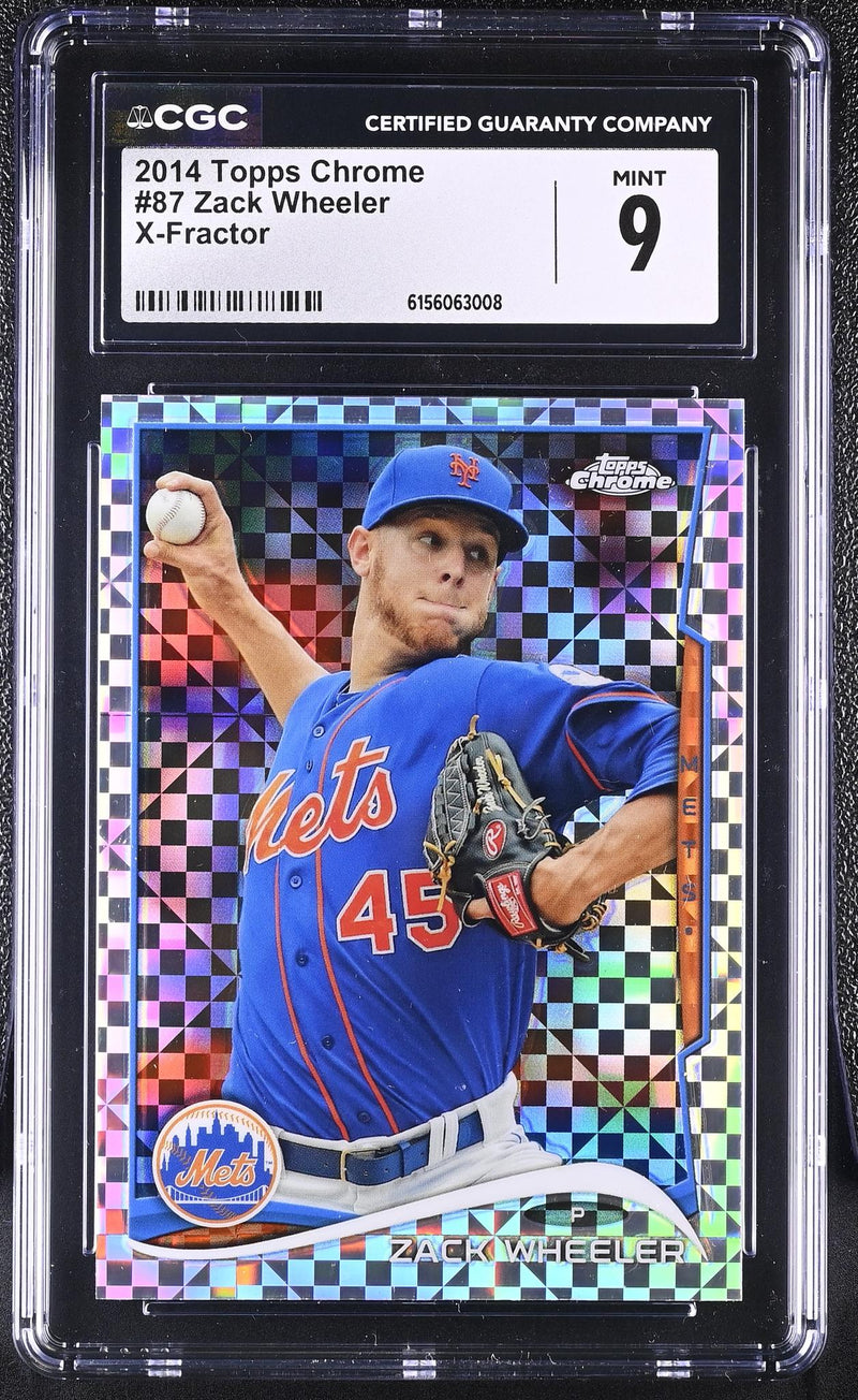 2014 Topps Chrome Zack Wheeler #87 X-Fractor CGC 9
