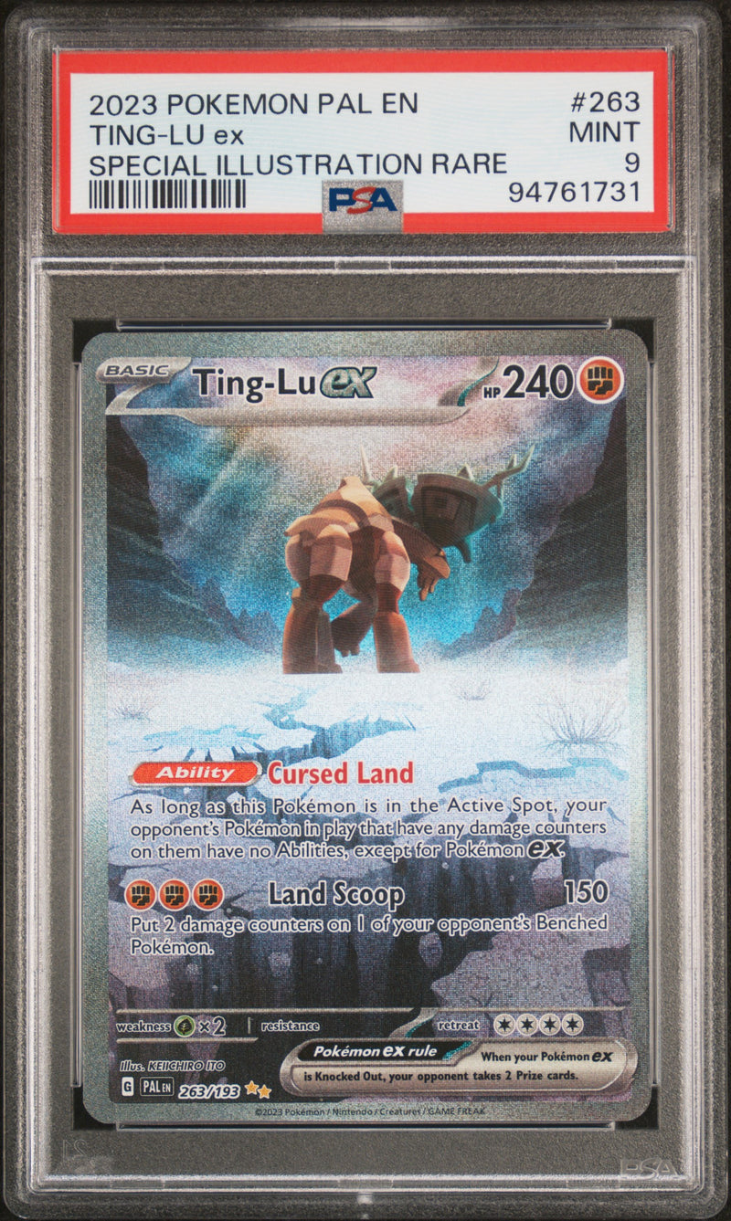2023 Pokemon Scarlet and Violet Paldea Evolved Special Illustration Rare Ting-Lu Ex #263 PSA 9