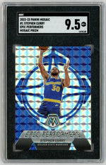 2022-23 Mosaic #1 Stephen Curry Epic Performers Mosaic Prizm SGC 9.5