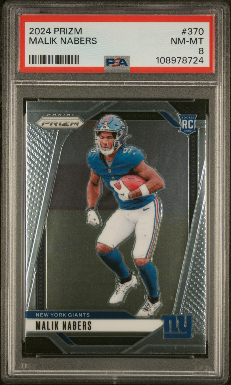 2024 Prizm Malik Nabers #370 PSA 8