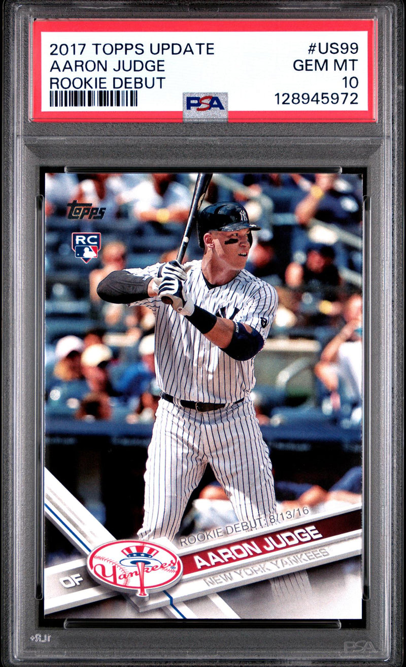 2017 Topps Update Rookie Debut Aaron Judge #US99 PSA 10