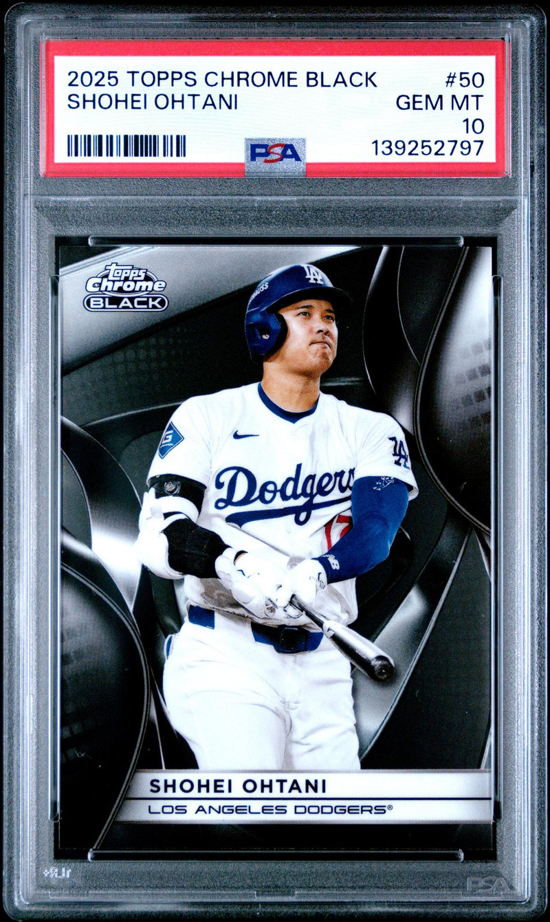 2025 Topps Chrome Black Shohei Ohtani #50 PSA 10