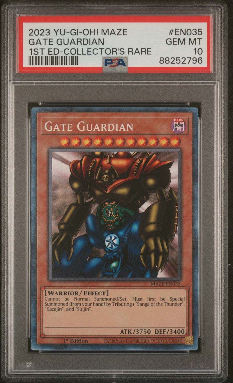 2023 Yu-Gi-Oh Maze of Memories 1st Edition Gate Guardian #MAZEEN035 PSA 10