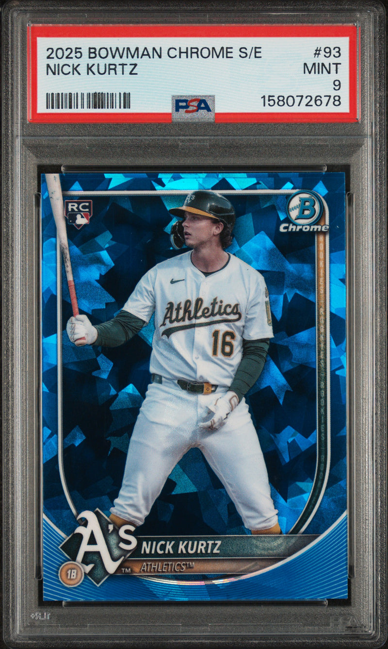 2025 Bowman Chrome Sapphire Nick Kurtz #93 PSA 9