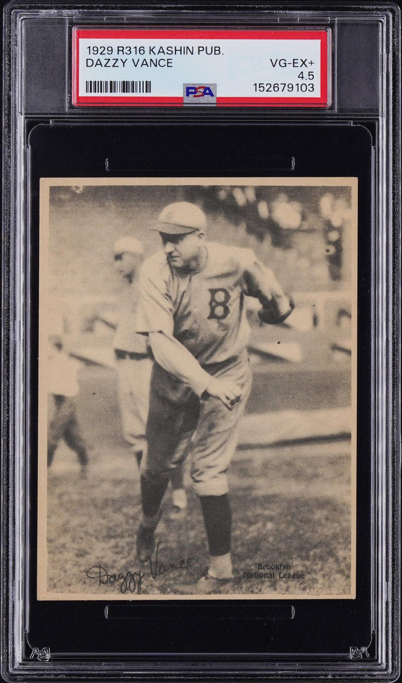1929 R316 Kashin Publications Dazzy Vance PSA 4.5