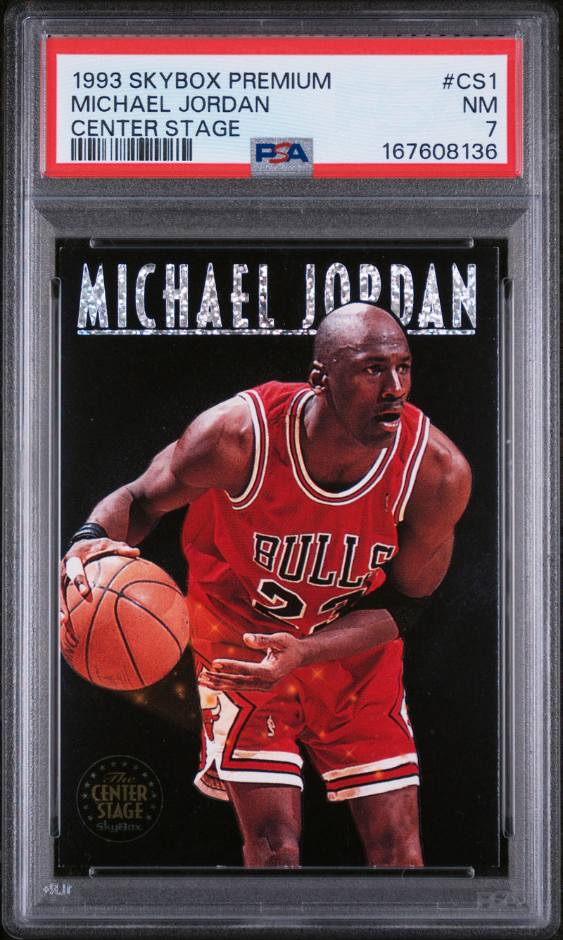 1993 Skybox Premium Center Stage Michael Jordan #CS1 PSA 7