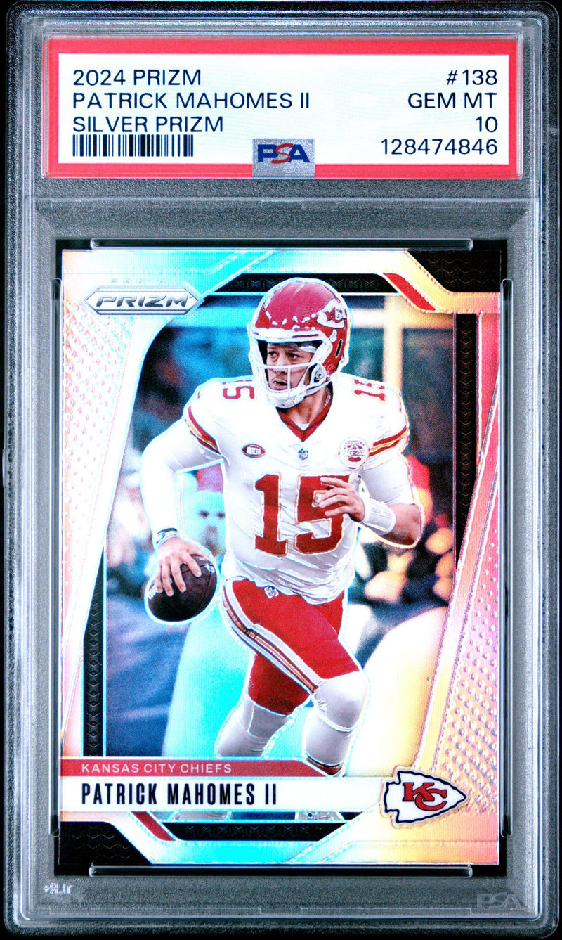 2024 Panini Prizm Silver Prizm Patrick Mahomes II #138 PSA 10