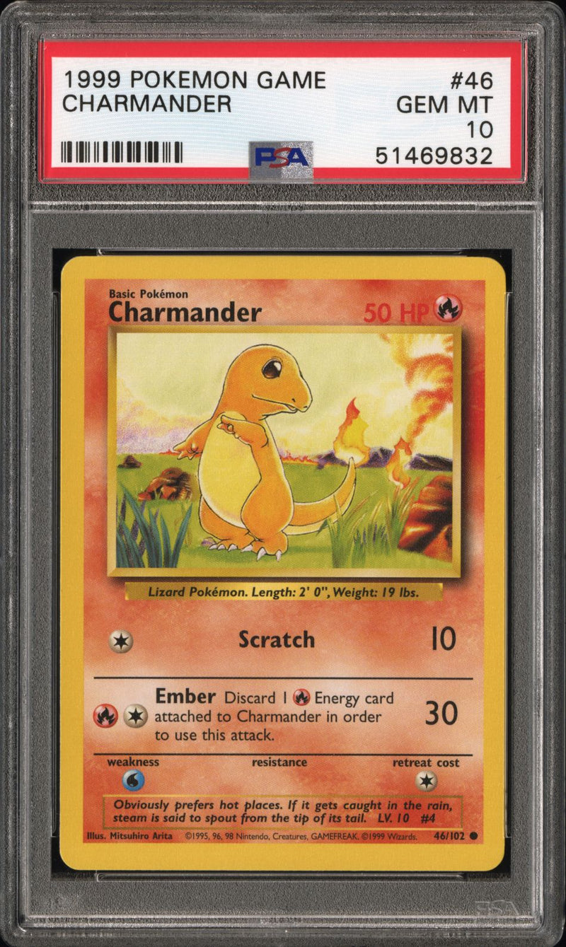 1999 Pokemon Game Charmander #46 PSA 10