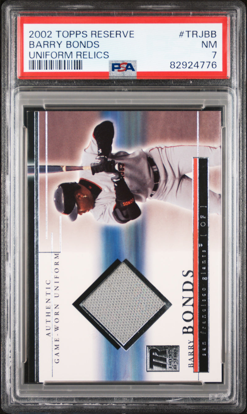 2002 Topps Reserve Uniform Relics Barry Bonds #TRJBB PSA 7
