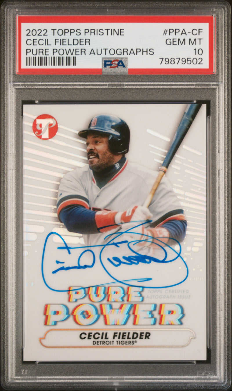2022 Topps Pristine Pure Power Autographs Cecil Fielder #PPACF PSA 10