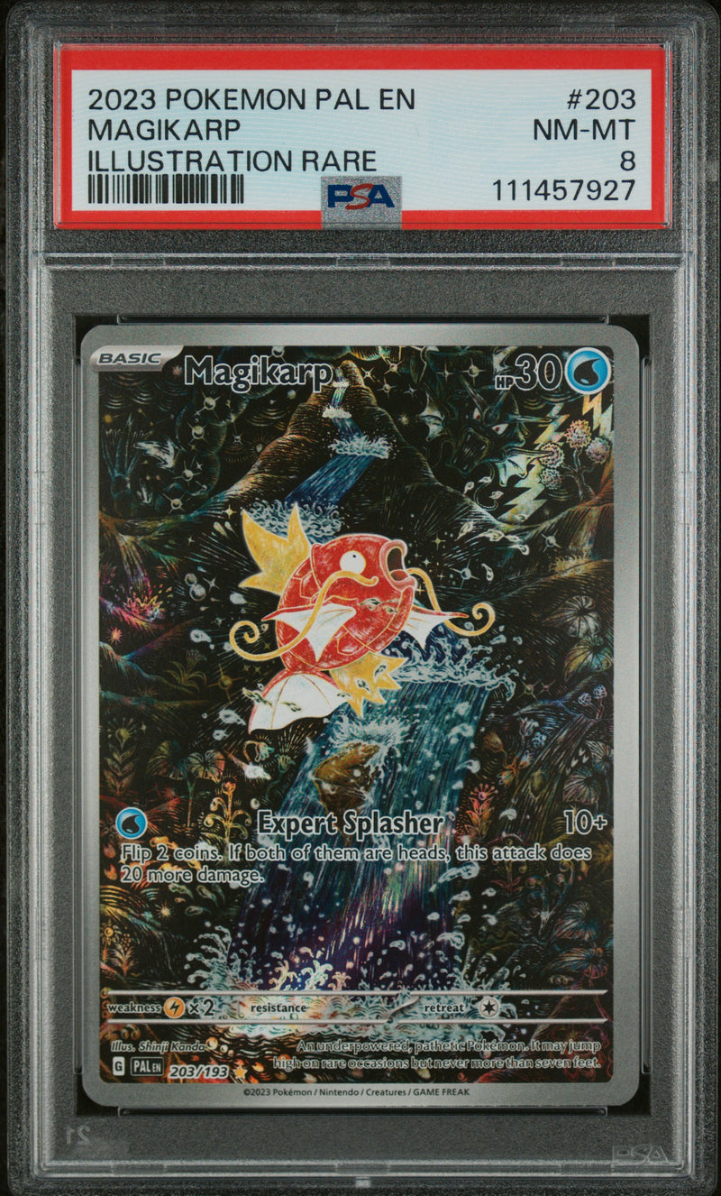 2023 Pokemon Scarlet and Violet Paldea Evolved Illustration Rare Magikarp #203 PSA 8
