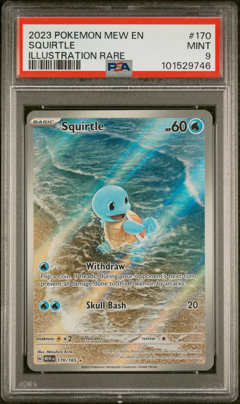 2023 Pokemon Scarlet and Violet 151 Illustration Rare Squirtle #170 PSA 9