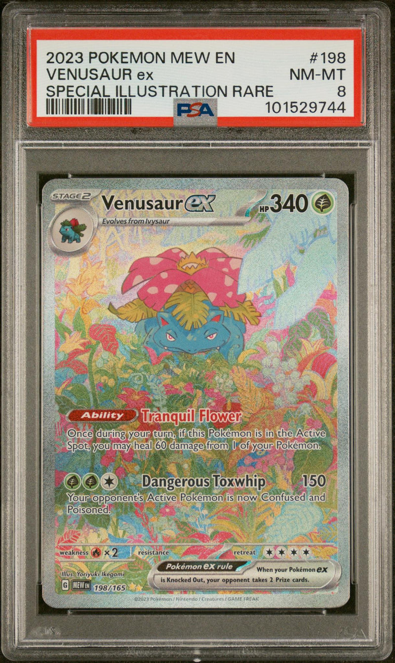 2023 Pokemon Scarlet and Violet 151 Special Illustration Rare Venusaur Ex #198 PSA 8