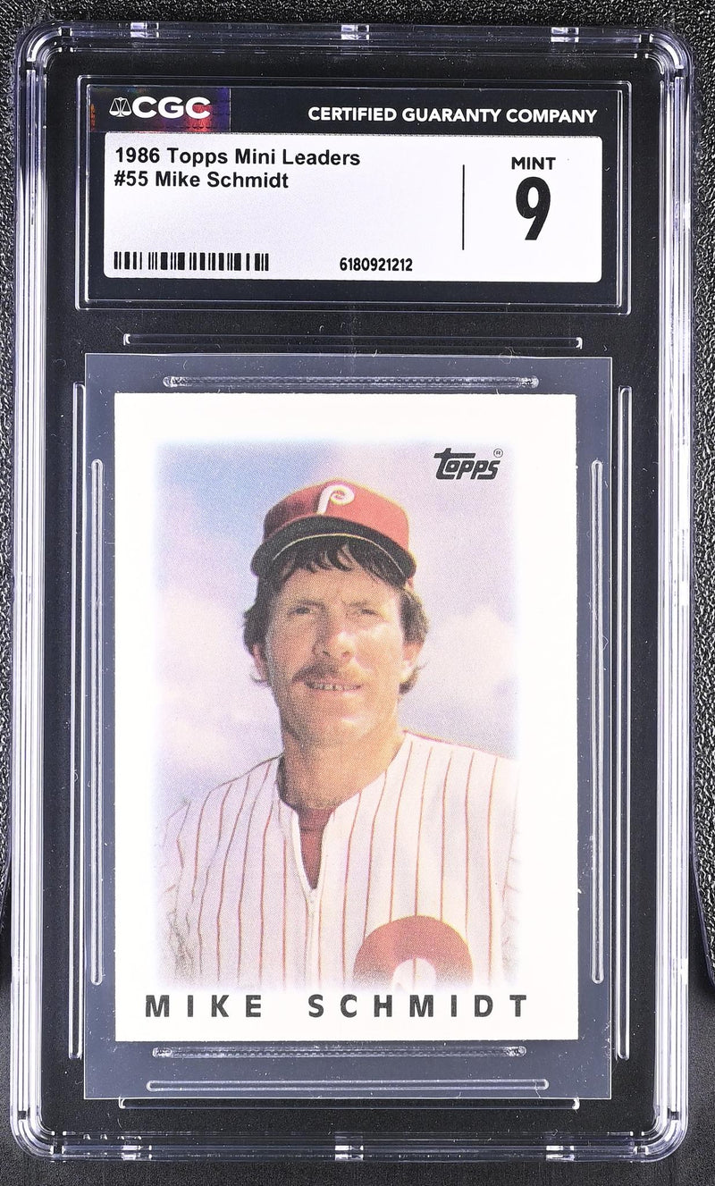 1986 Topps Mini Leaders Mike Schmidt #55 CGC 9