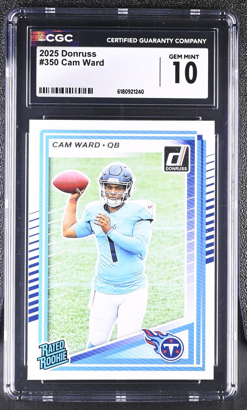 2025 Donruss Cam Ward #350 Rated Rookie CGC 10