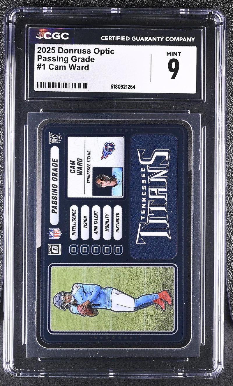 2025 Donruss Optic Cam Ward #1 Rookie Passing Grade CGC 9