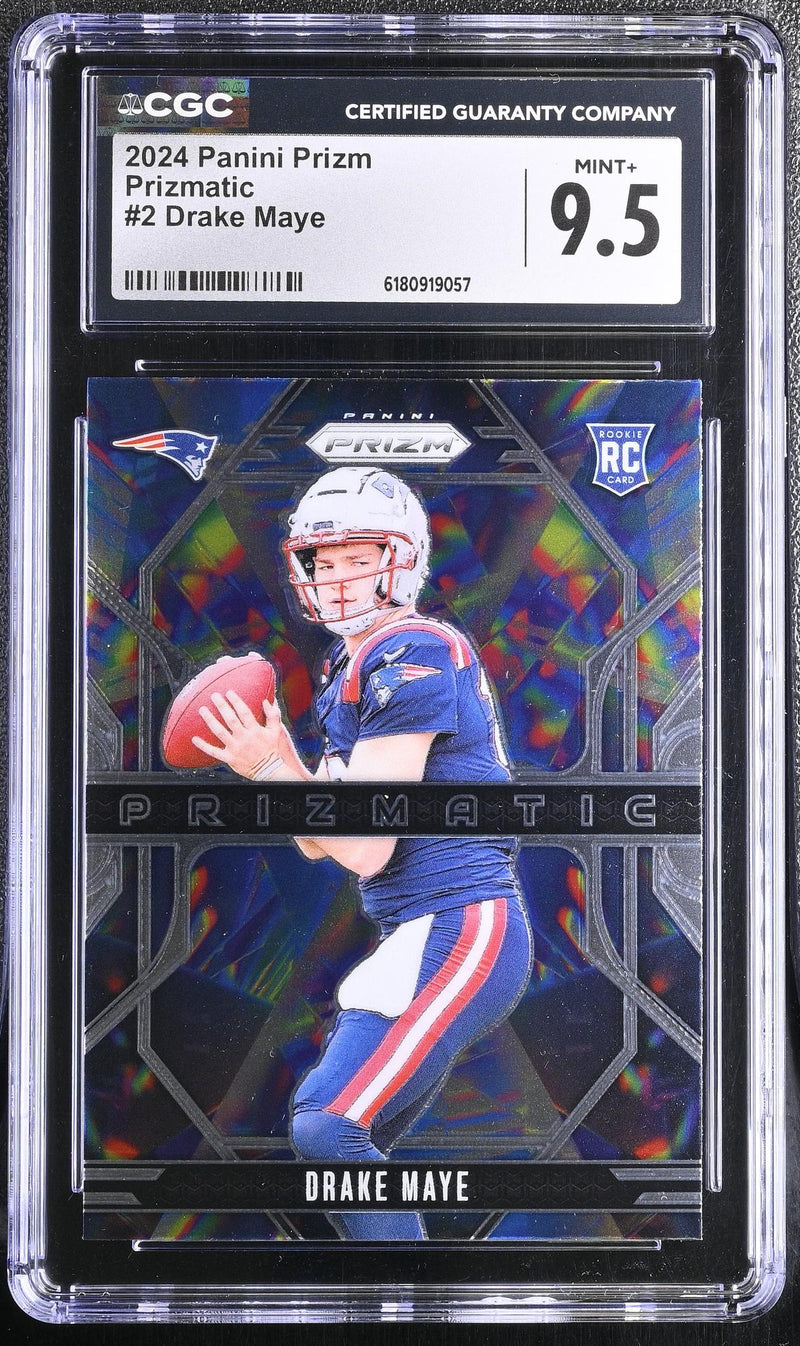 2024 Panini Prizm Prizmatic Drake Maye #2 Rookie CGC 9.5