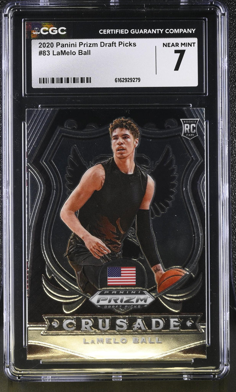 2020 Panini Prizm Draft Picks LaMelo Ball #83 Rookie Crusade CGC 7