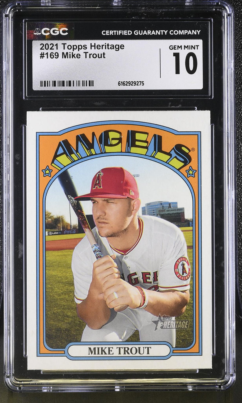 2021 Topps Heritage Mike Trout #169 CGC 10