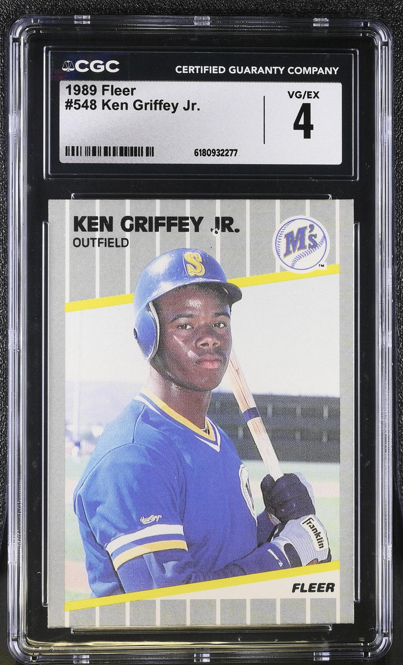1989 Fleer Ken Griffey Jr. #548 Rookie CGC 4