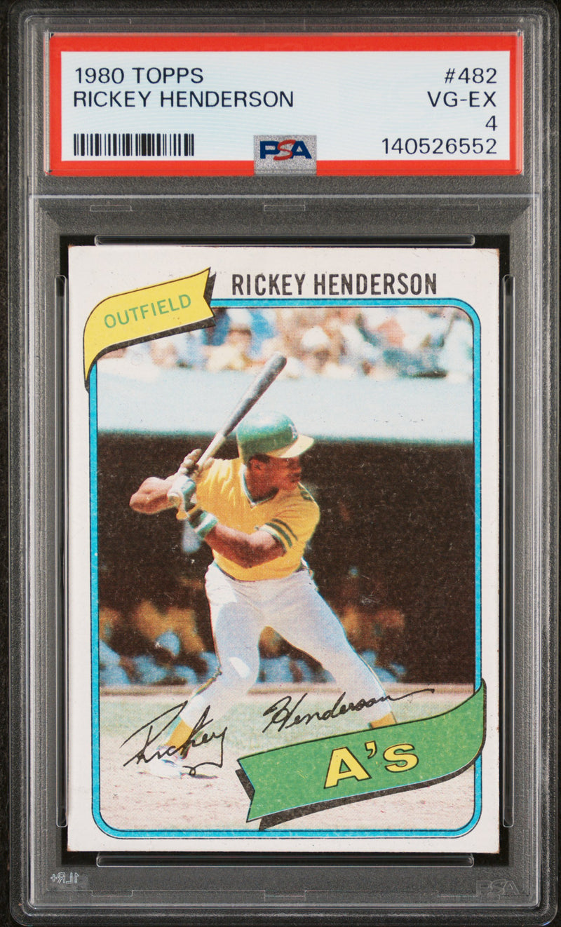 1980 Topps Rickey Henderson #482 PSA 4