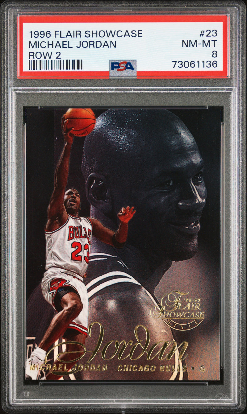1996 Flair Showcase Row 2 Michael Jordan #23 PSA 8