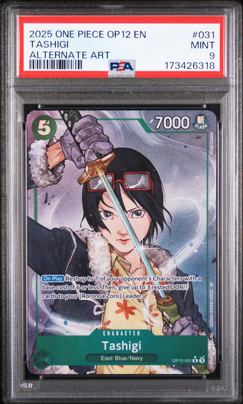 2025 One Piece Legacy of the Master Alternate Art Tashigi #031 PSA 9