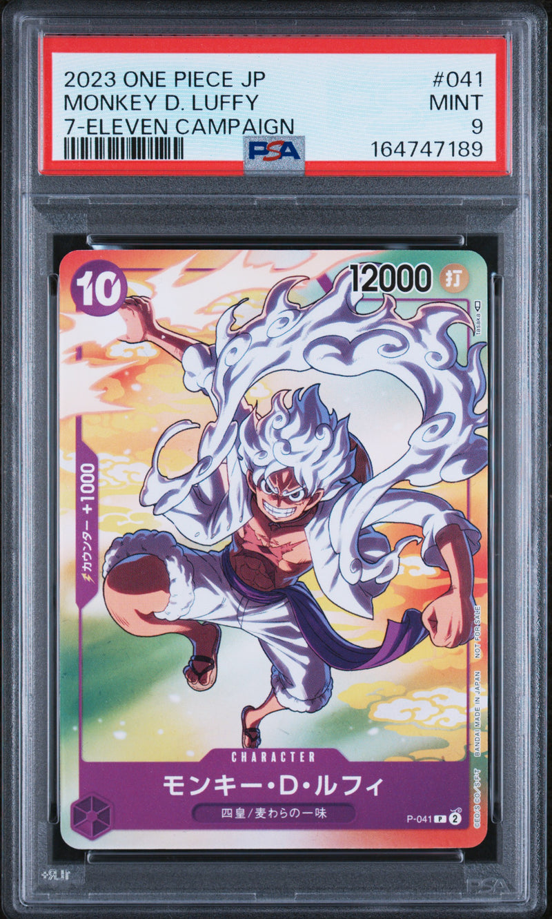 2023 One Piece Promos Japanese 7- Eleven Campaign Monkey D. Luffy #P-041 PSA 9