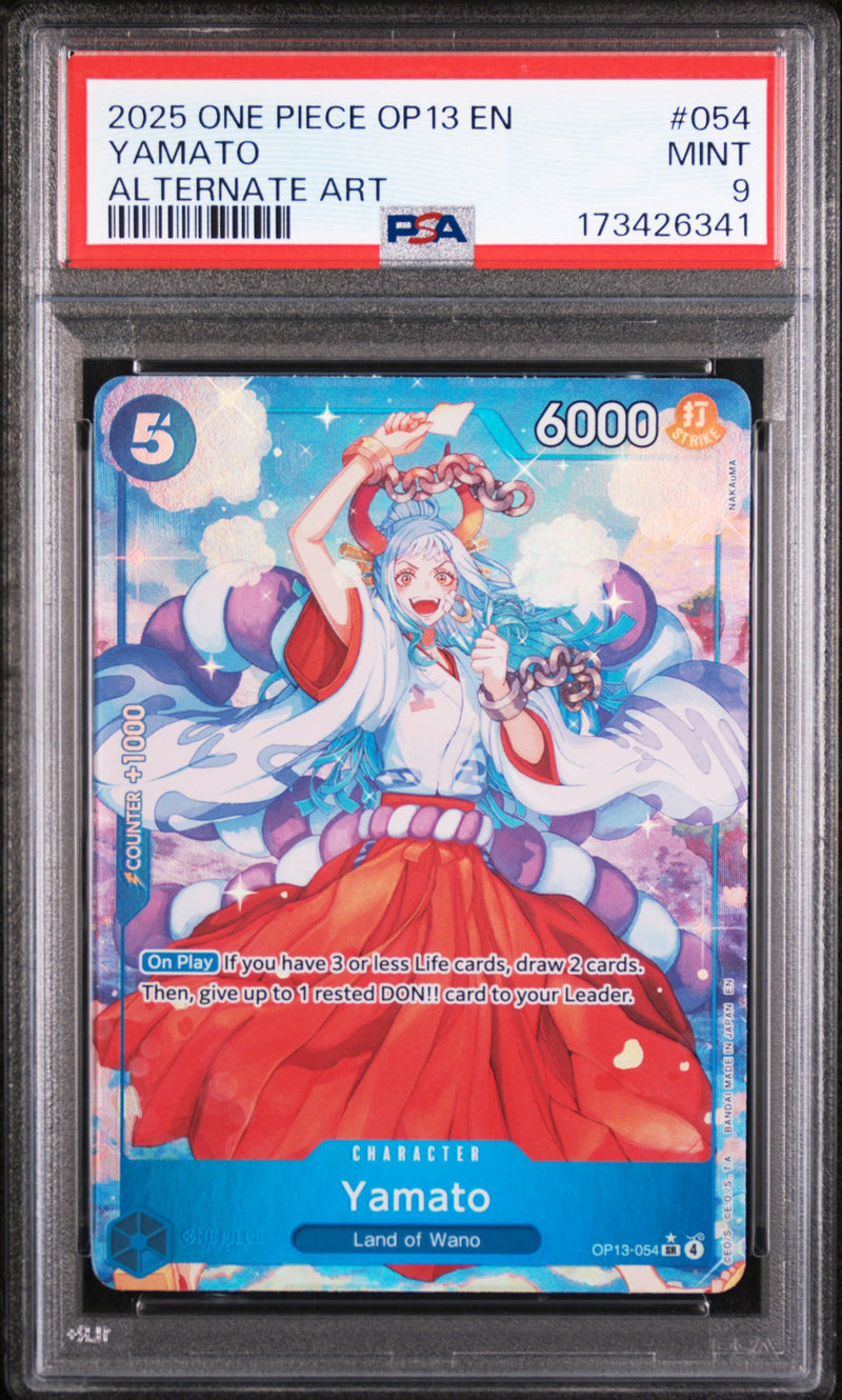 2025 One Piece Carrying On His Will Alternate Art Yamato #OP13-054 PSA 9