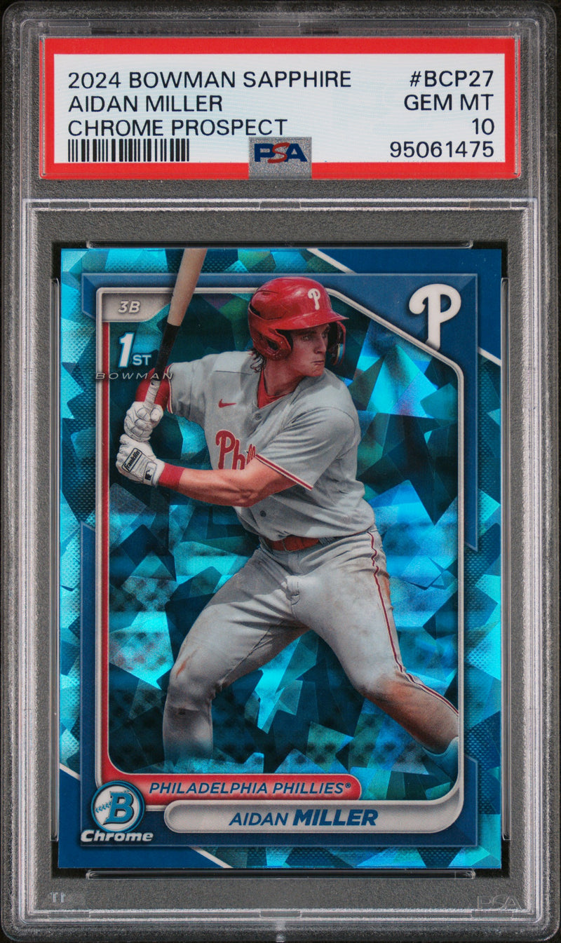 2024 Bowman Chrome Sapphire Prospects Aidan Miller #BCP27 PSA 10