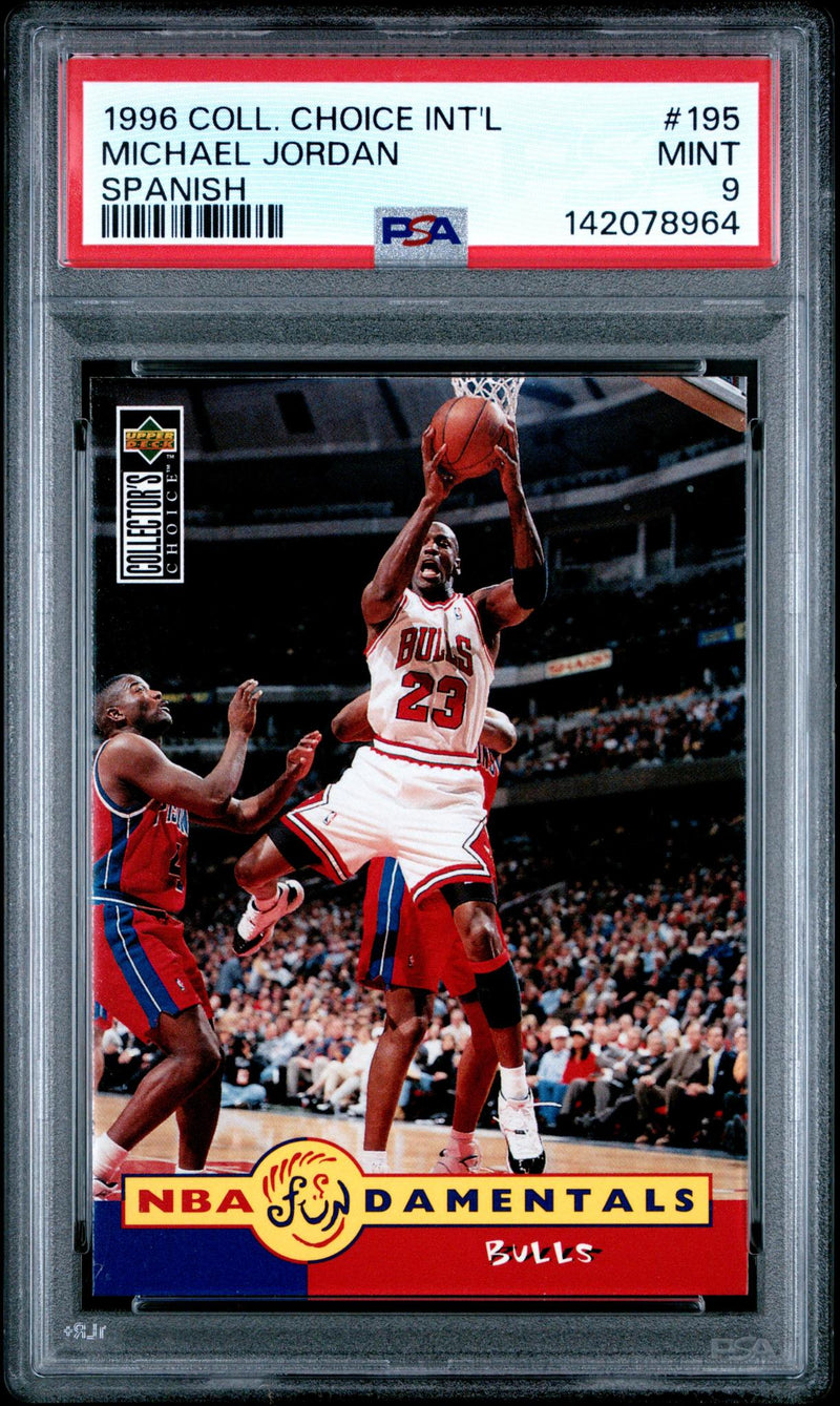 1996 Collector's Choice International Spanish Michael Jordan #195 PSA 9