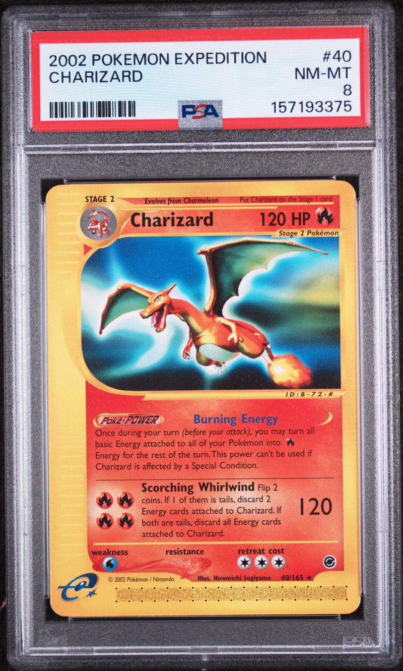2002 Pokemon Expedition Charizard #40 PSA 8