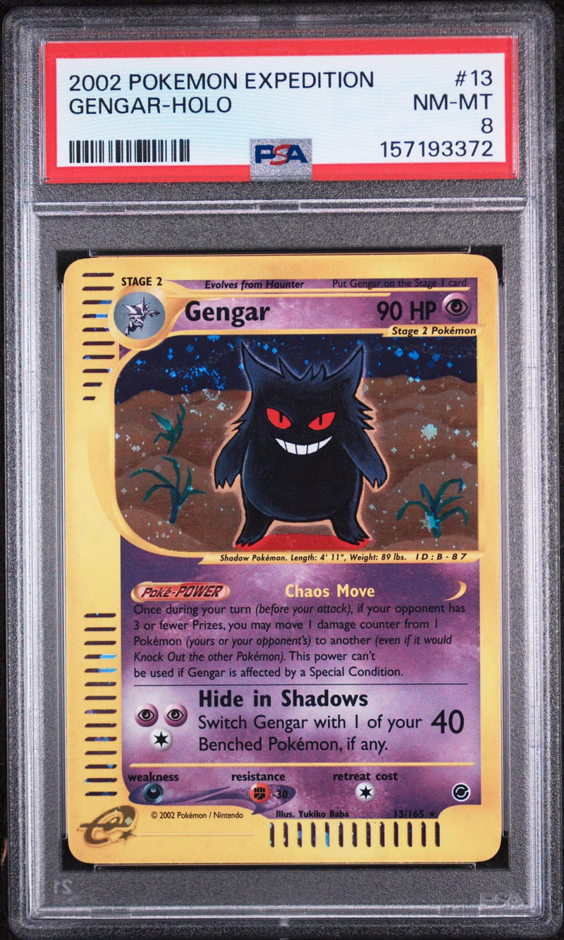 2002 Pokemon Expedition Holo Gengar #13 PSA 8