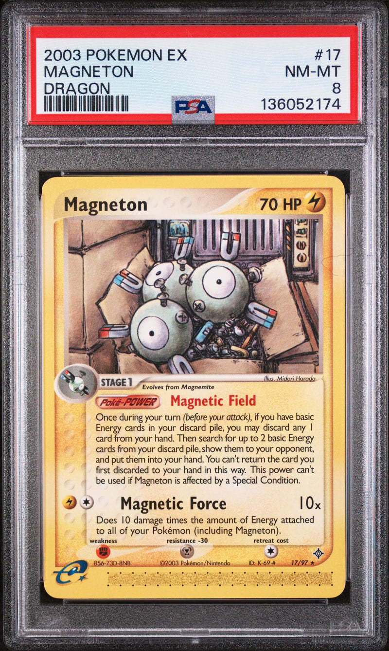 2003 Pokemon Ex Dragon Magneton #17 PSA 8