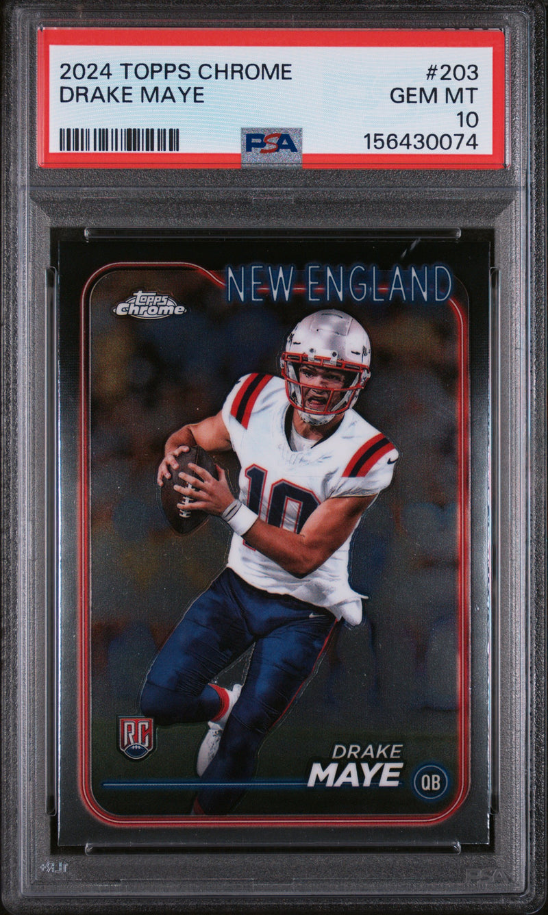 2024 Topps Chrome Drake Maye #203 PSA 10