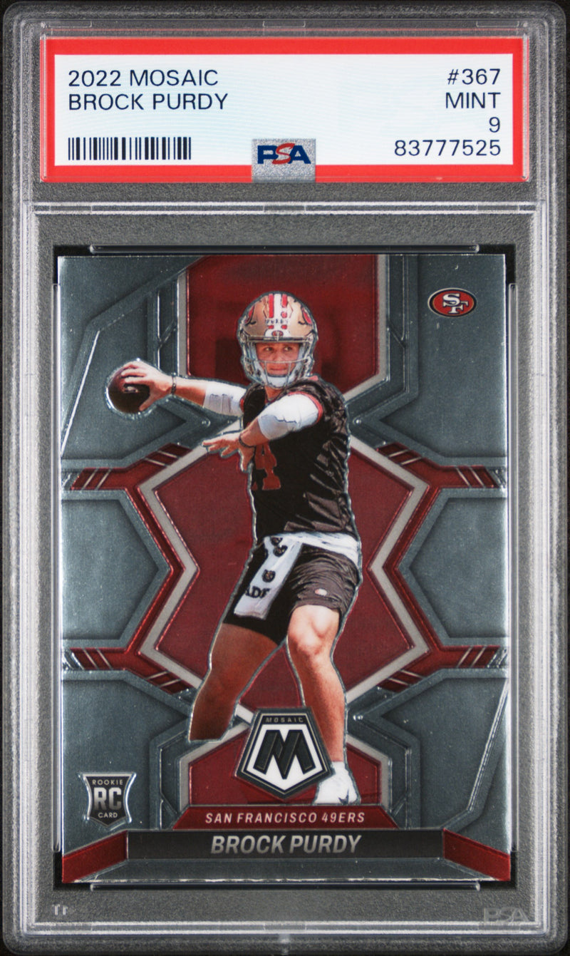 2022 Panini Mosaic Brock Purdy #367 PSA 9