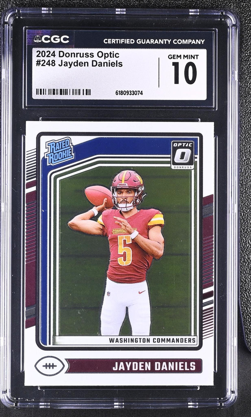 2024 Donruss Optic Jayden Daniels #248 Rated Rookie CGC 10