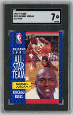 1991 Fleer #211 Michael Jordan All-Star SGC 7