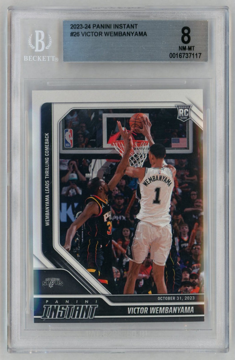 2023 Panini Instant Victor Wembanyama #26 /10018 BGS 8