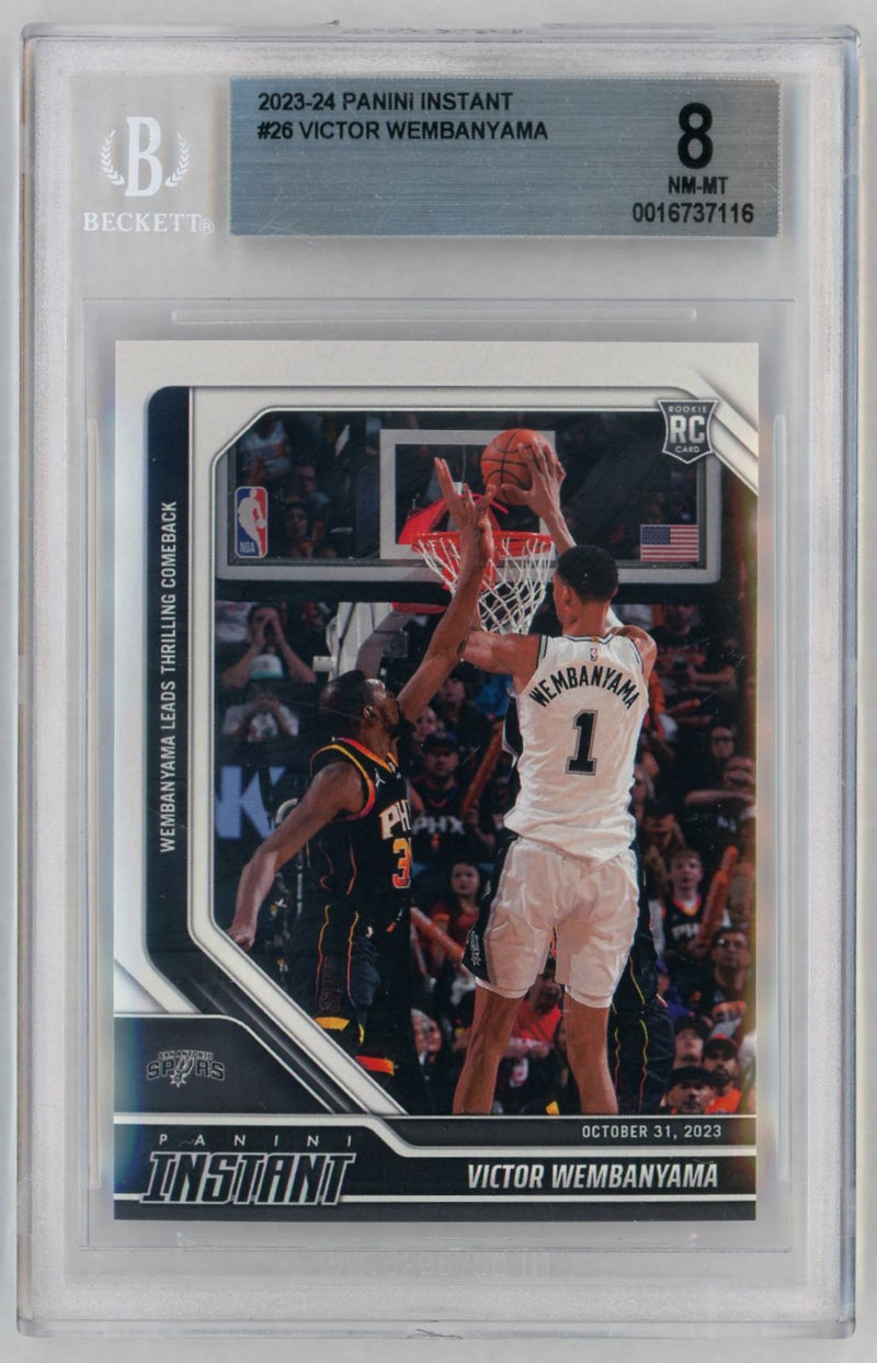 2023 Panini Instant Victor Wembanyama #26 /10018 BGS 8