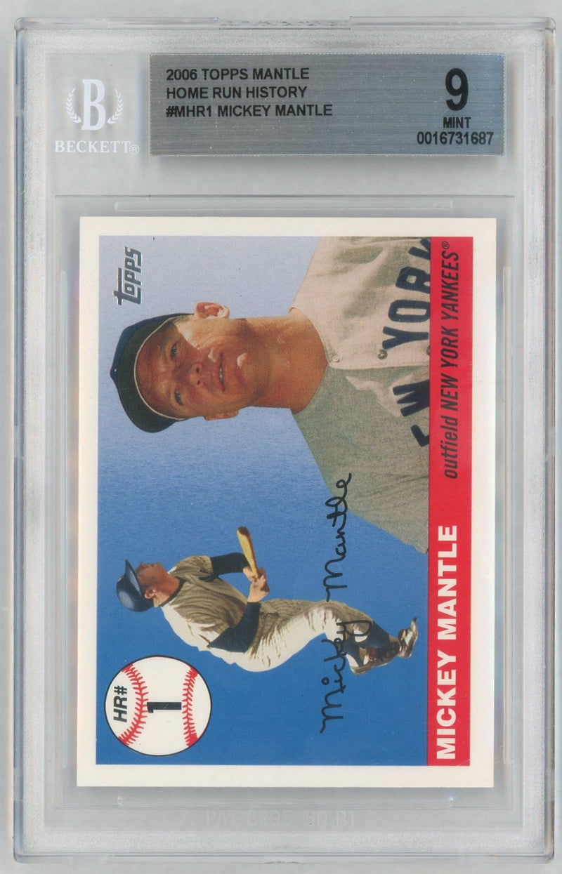 2006 Topps Home Run History Mickey Mantle #MHR1 BGS 9