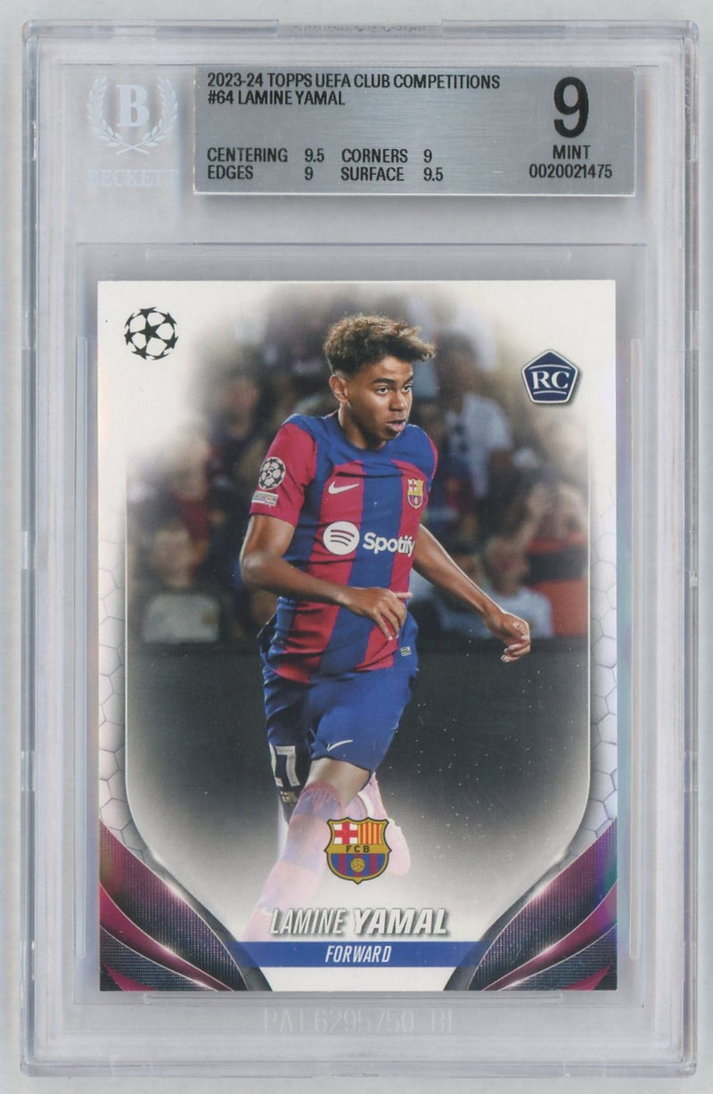 2023 Topps UEFA Club Competitions Lamine Yamal #64 BGS 9