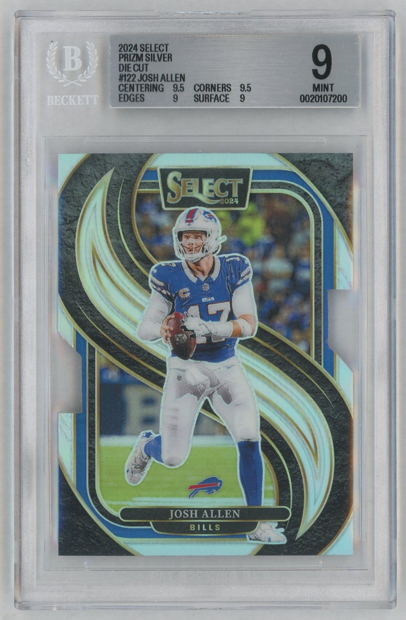2024 Panini Select Silver Die-Cut Josh Allen #122 BGS 9