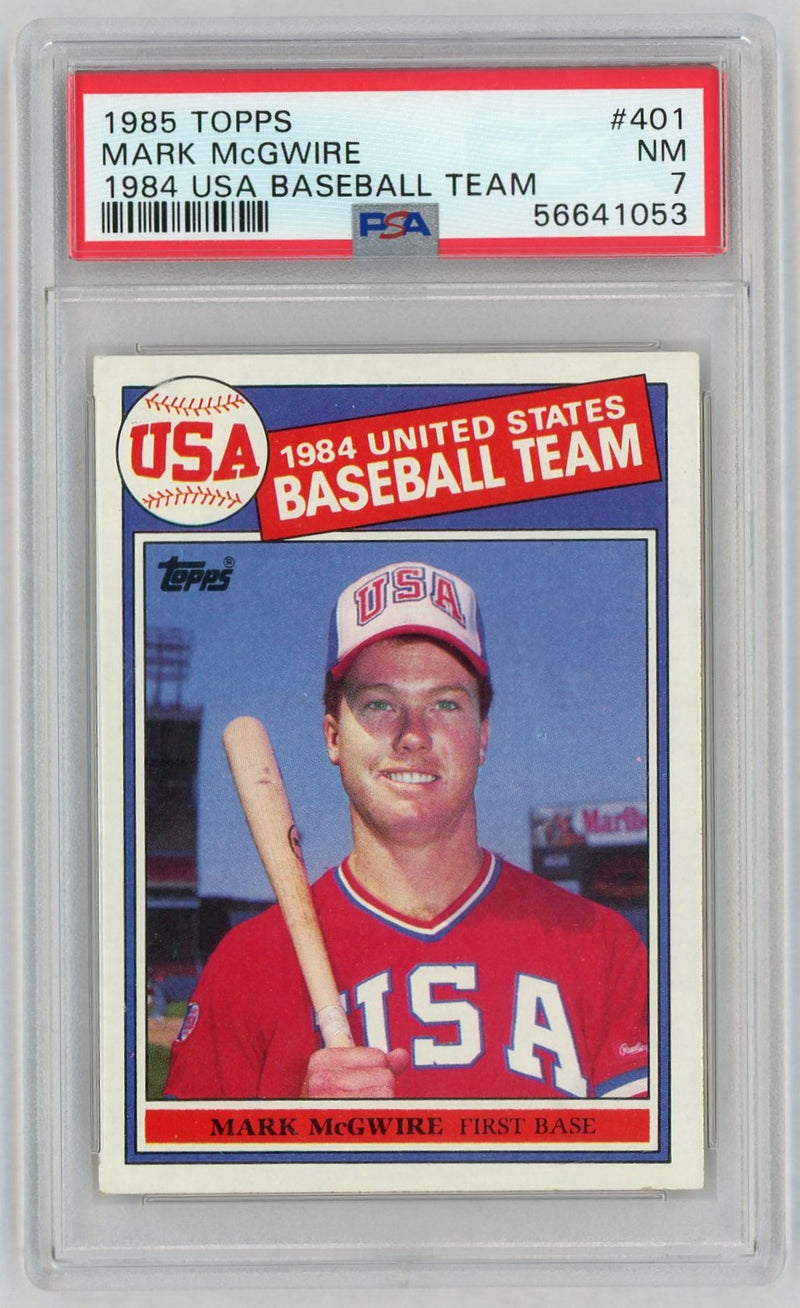 1985 Topps '84 USA Baseball Team Mark Mcgwire #401 PSA 7