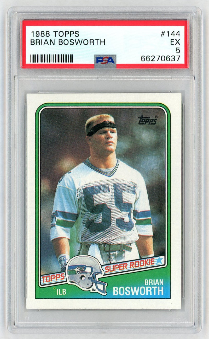 1988 Topps Brian Bosworth Sr #144 PSA 5