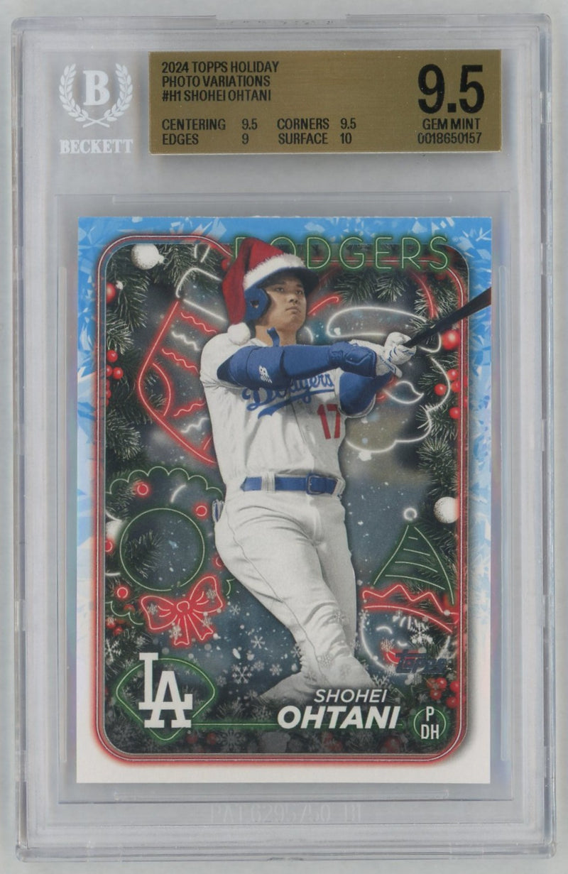 2024 Topps Holiday Santa Hat Variation Shohei Ohtani #H1 BGS 9.5