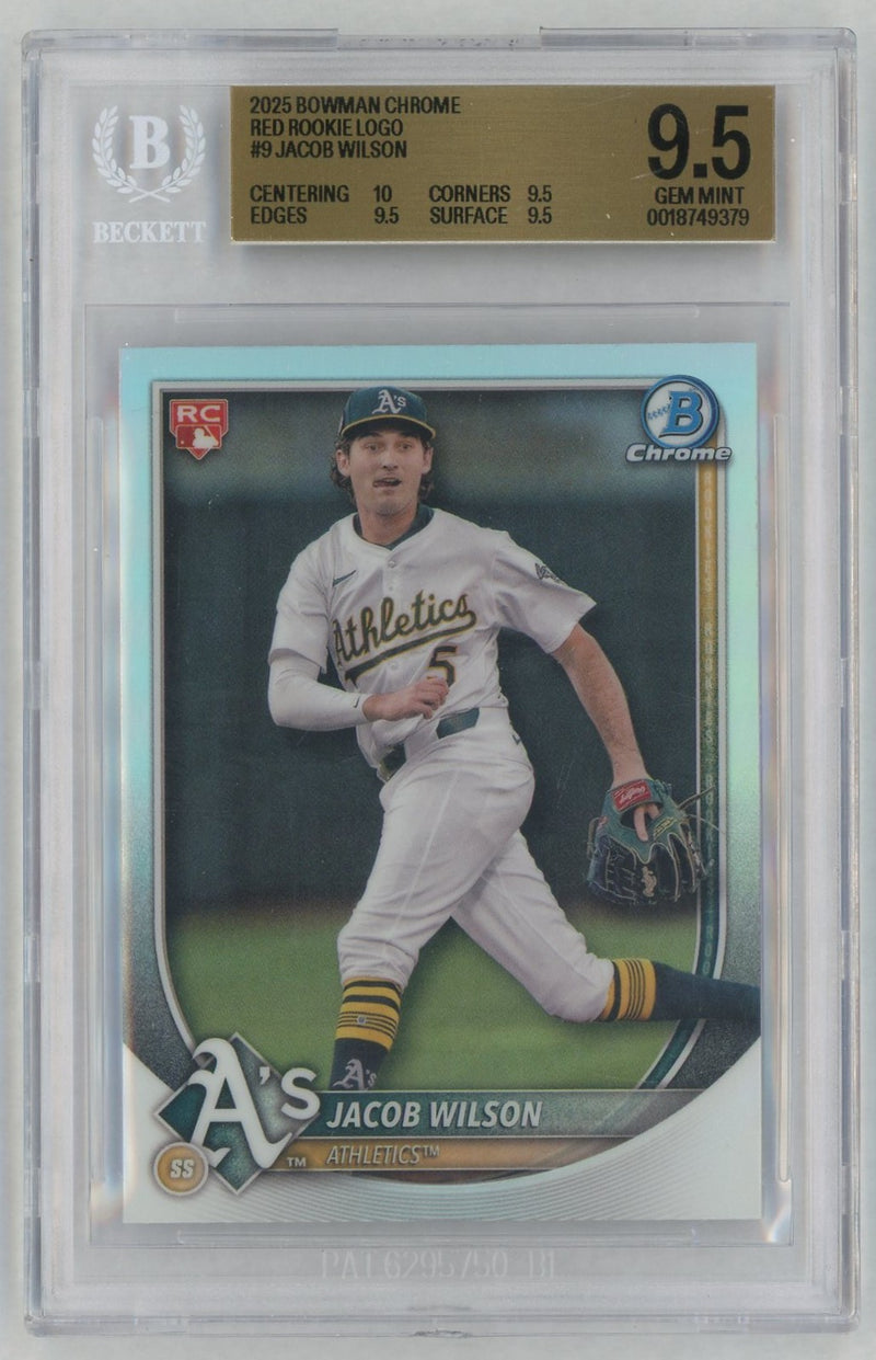 2025 Bowman Red Rookie Redemption Jacob Wilson #9 BGS 9.5
