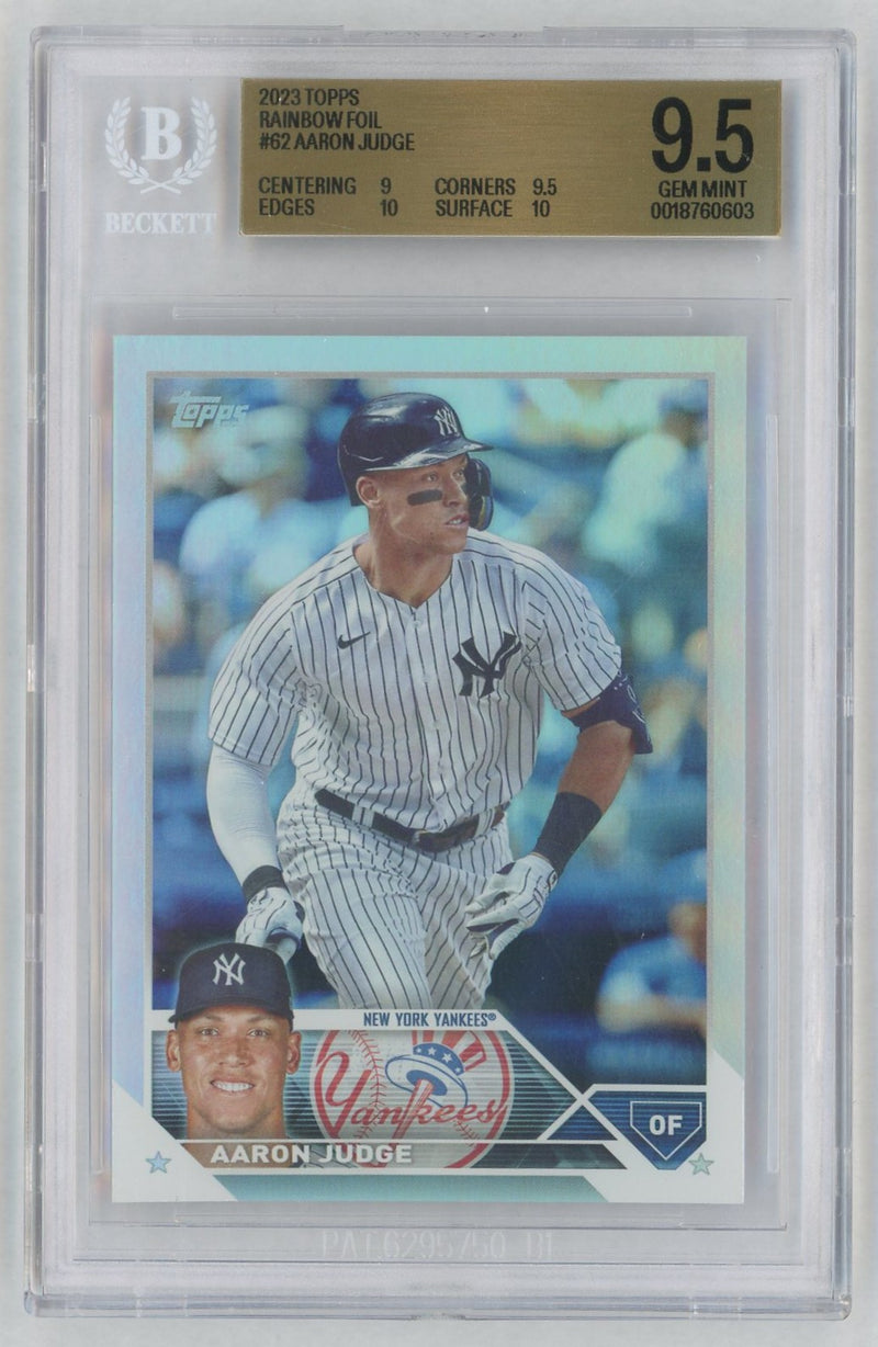 2023 Topps Rainbow Foil Aaron Judge #62 BGS 9.5