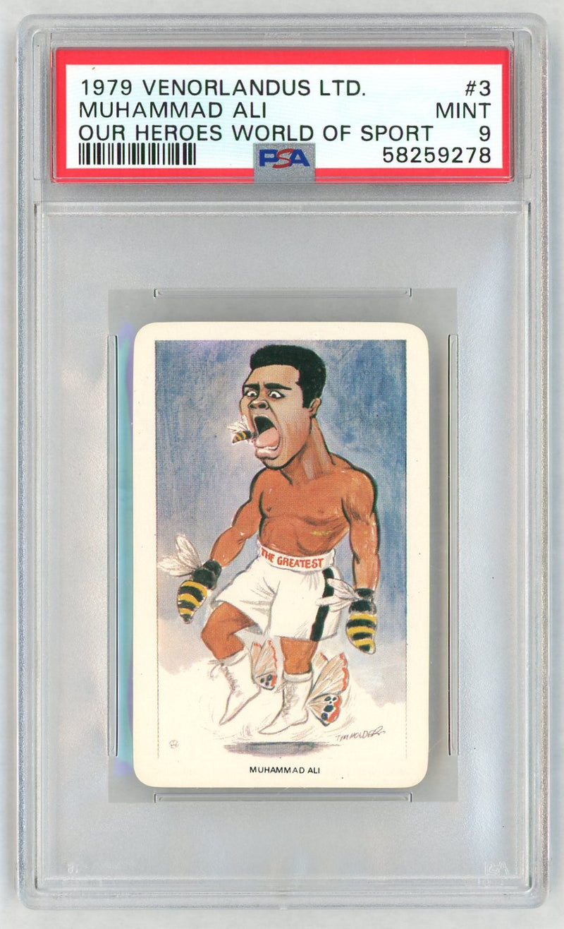 1979 Venorlandus Ltd. Our Heroes World of Sport Muhammad Ali #3 PSA 9