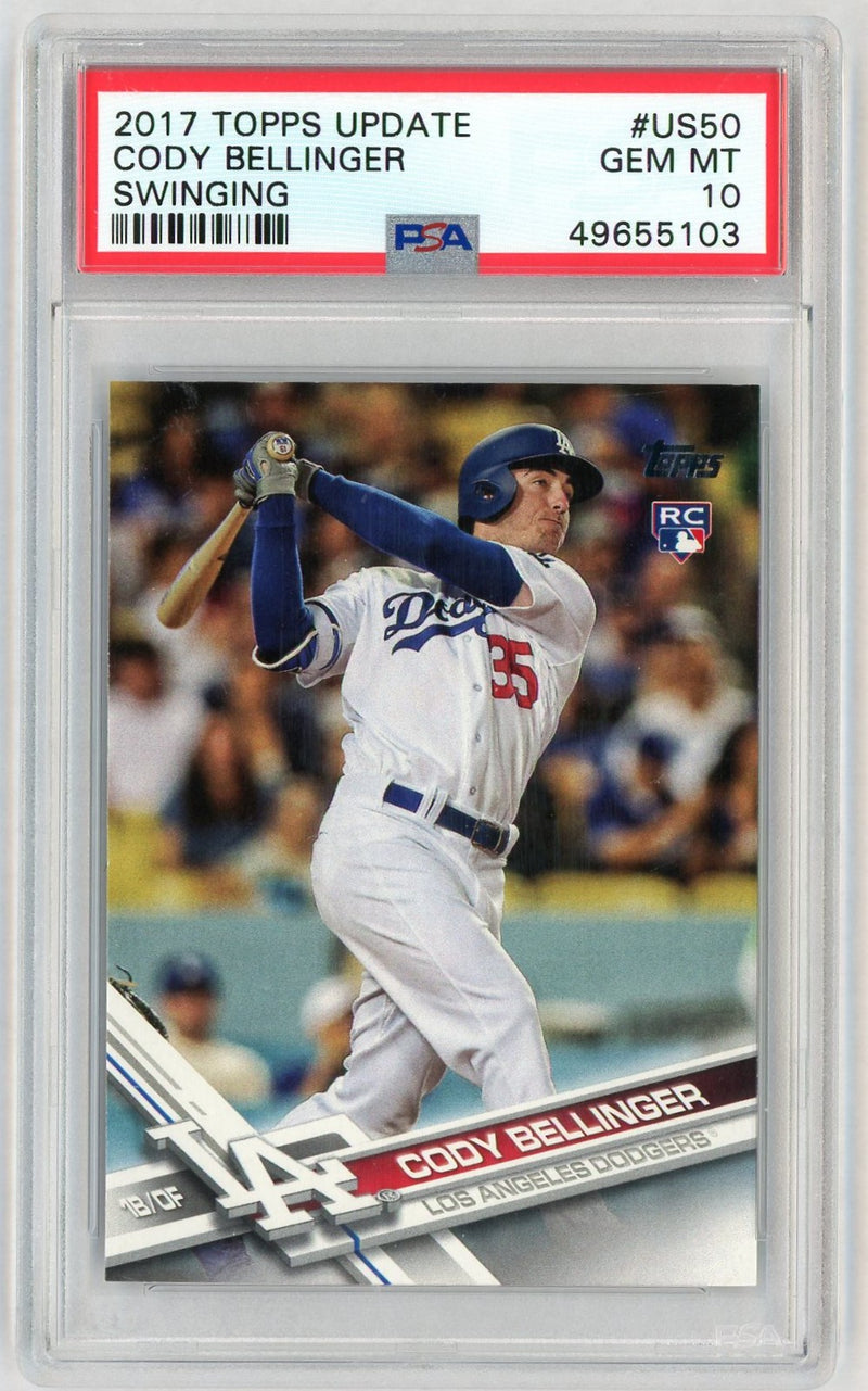 2017 Topps Update Swinging Cody Bellinger #US50A PSA 10